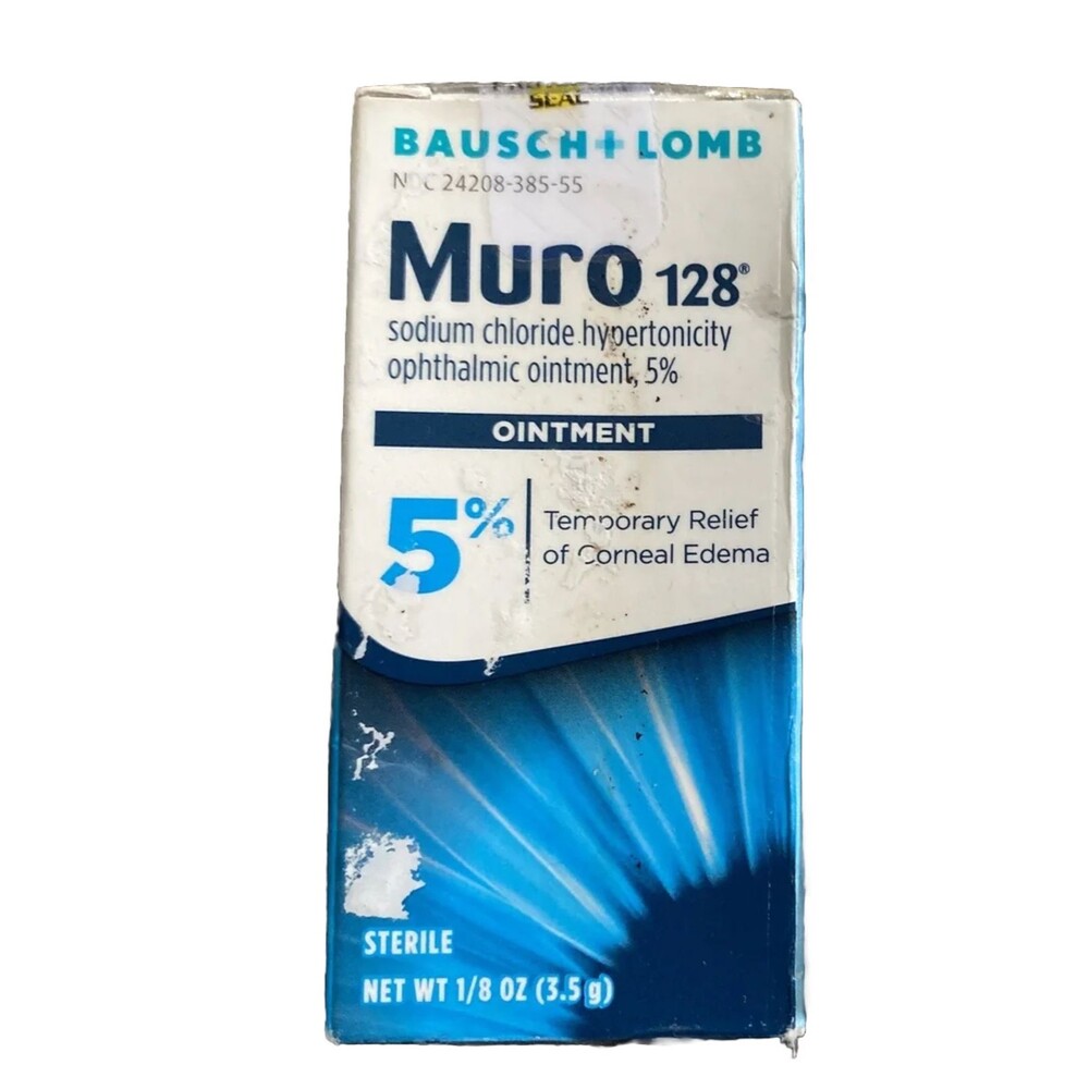 Bausch & Lomb Muro 128 5% OINTMENT 1/8 fl oz (3.5g) NEW Sealed With Box
